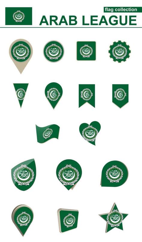 Arab League Flag Collection Big Set For Design 45838138 Vector Art At