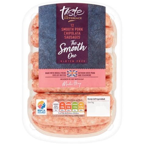 Sainsburys Smooth British Pork Chipolata Sausages Taste The Difference