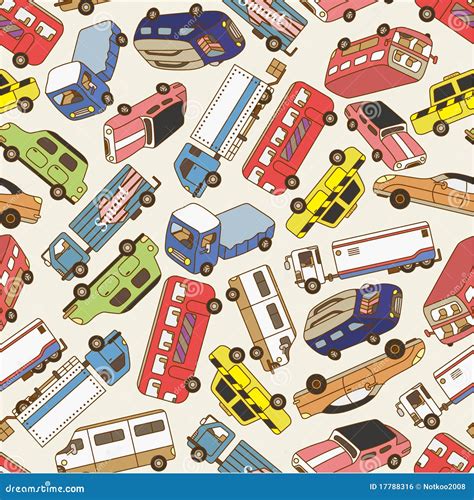 Seamless Car Pattern Stock Vector Illustration Of Abstract