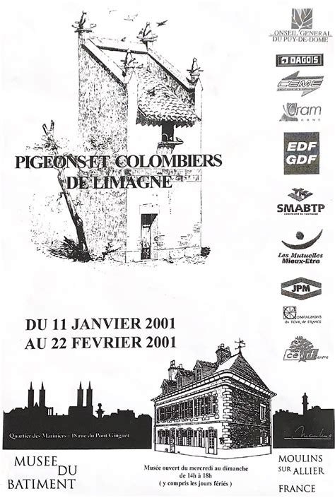 Pigeons Et Colombiers De Limagne Mus E Du Batiment Moulins Allier