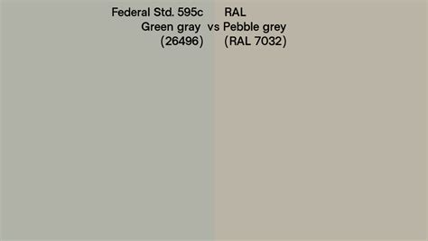 Federal Std C Green Gray Vs Ral Pebble Grey Ral Side