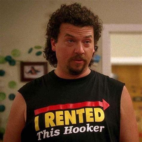 A Man With Curly Hair Wearing A T Shirt That Says I Rented This Hooler