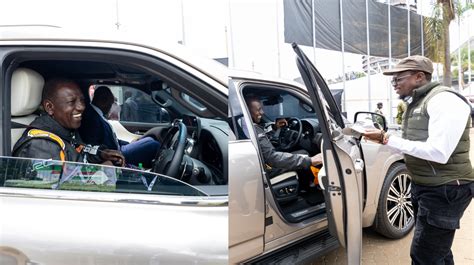 President Ruto Drives Himself To KICC To Flag Off WRC Safari Rally