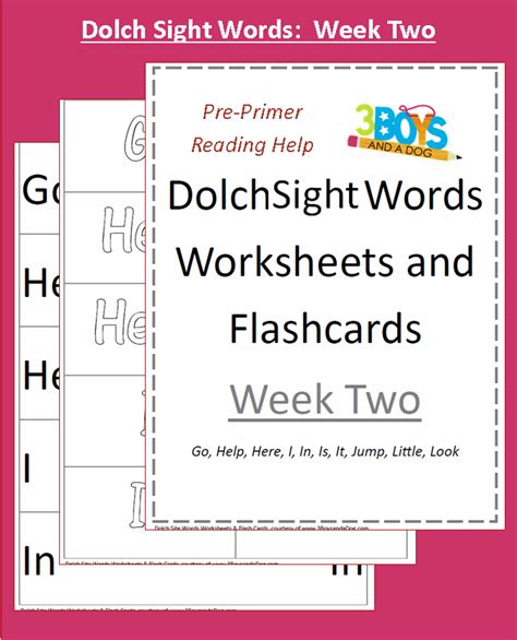 Free Dolch Sight Words Worksheets