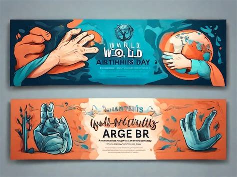 Premium Photo World Arthritis Day Banner Design Illustration