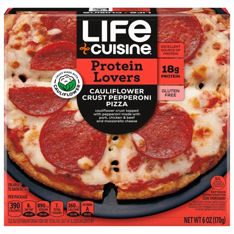 Life Cuisine Protein Lovers Cauliflower Crust Pepperoni Pizza Myrtle Beach Groceriesahead