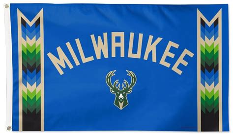 Milwaukee Bucks Flag 3x5 City Logo 2023