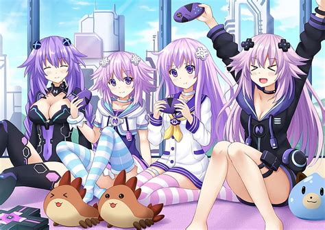 HD wallpaper: anime, anime girls, Hyperdimension Neptunia, Purple Heart, purple hair | Wallpaper ...