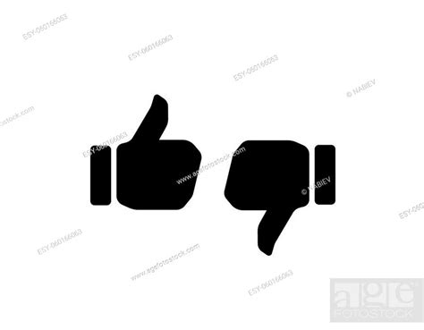 Thumb Up And Down Icons Like And Dislike Conceptual Buttons Design For