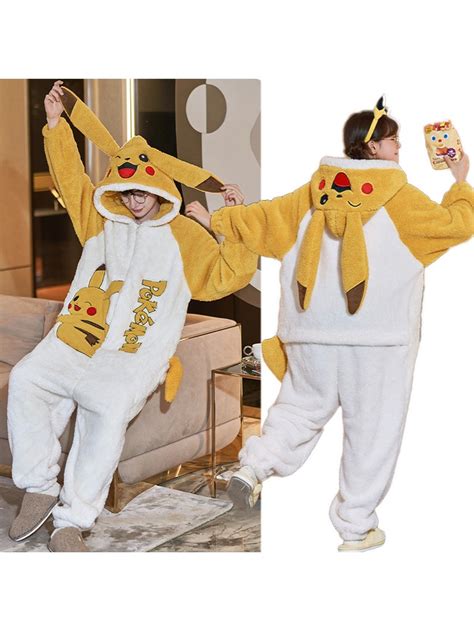 Pikachu Onesie Pyjamas Cartoon Passende Pyjamas F R Paare