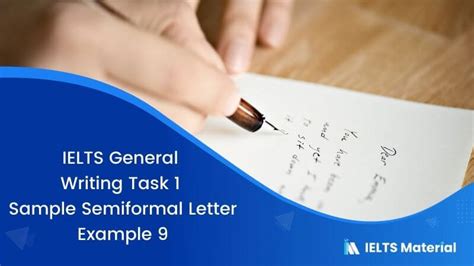 Ielts General Writing Task Sample Semi Formal Letter Example