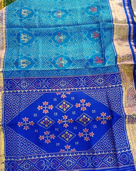 M Separate Blouse Piece Chanderi Silk Singal Ikkat Patola Saree