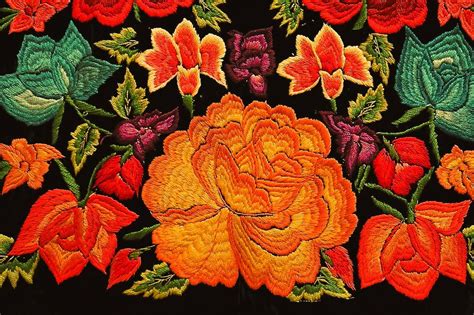 Bordado Guatemalteco Mexican Flowers Mexican Art Mexican Folk Art