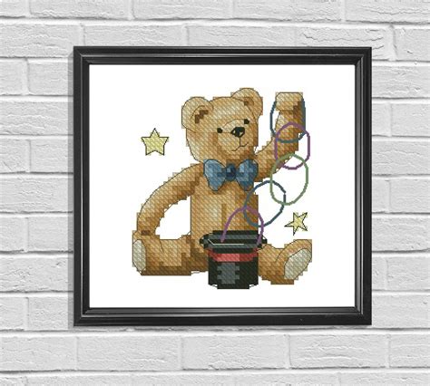 Teddy Bear Cross Stitch Pattern Cute Bear Cross Stitch Pattern | Etsy