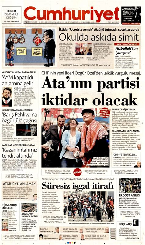 Cumhuriyet Gazetesi Cumhuriyet Man Et Oku Haberler Kas M