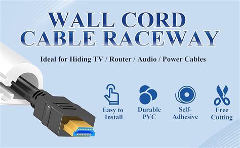 Cord Hider Self Adhesive Wall Cord Covers For Wires On Wall Flexible Cable Hider