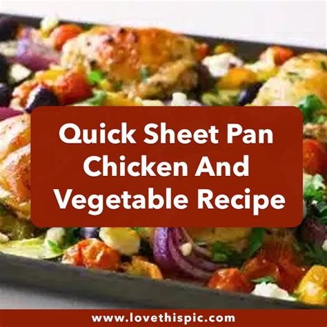 Quick Sheet Pan Chicken And Vegetable Recipe