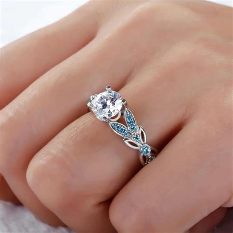 Jeulia Butterfly Round Cut Sterling Silver Ring Jeulia Jewelry