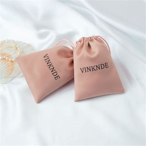 100 Pink Satin Drawstring Bags Wholesale Dust Bags Jewelry Package Pouch Personalized Logo