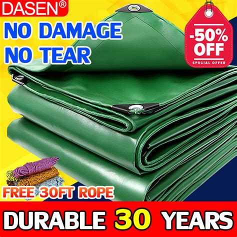 Trapal Waterproof Makapal Size 6ftx9ft Tarpaulin Trapal Tolda Free 10M