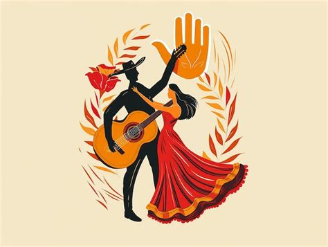 Logo Design For Flamenco Festival Featuring A Woman Premium Ai