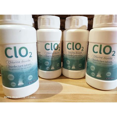 Clo2 Chlorine Dioxide Disinfectant Tablets Kill 9999 200 Tablets