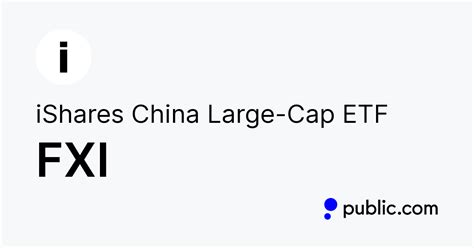 Buy IShares China Large Cap ETF FXI ETF Quote Today Investment