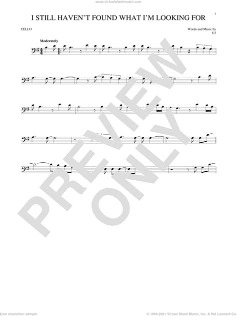 I Still Haven T Found What I M Looking For Sheet Music For Cello Solo