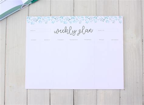 Weekly Planner Notepad Britt Lauren Designs