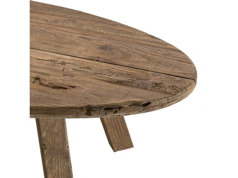 Andrian Table Basse Ovale Marron Bois Pin Recycl Conforama