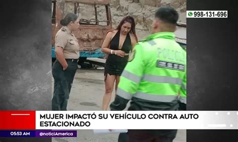 Los Olivos Mujer Impactó Su Vehículo Contra Auto Estacionado