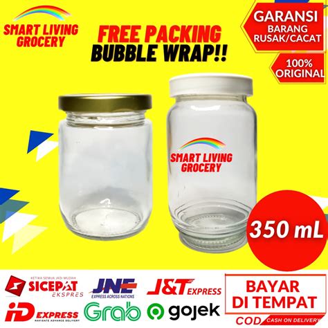 Jual TOPLES KACA KEDAP UDARA 300 ML JAR WADAH KEMASAN BUMBU CAMILAN