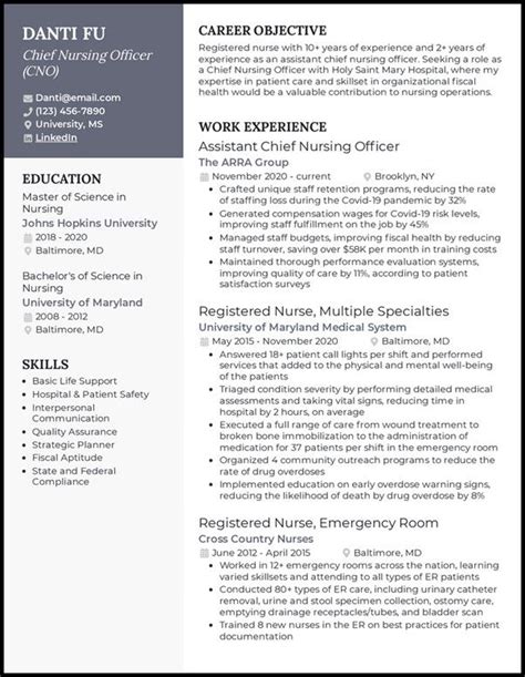 How To Make An Ideal Nursing Resume Pdf Agile