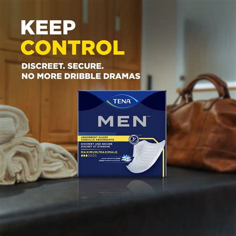 Tena Men Maximum Male Incontinent Pad Cup Shape L Maximum