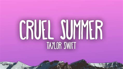 Taylor Swift - Cruel Summer - YouTube Music