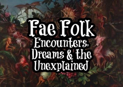 Several experiencers describe their encounters with Fae and similar ...