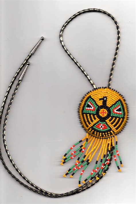 Native American Bead Work Bolo Tie