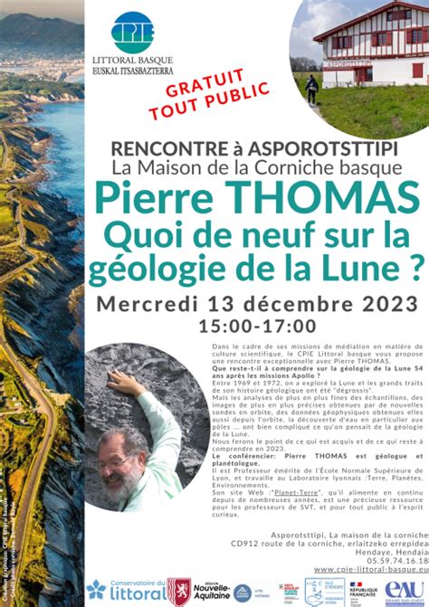 CPIE Littoral Basque Rencontre Avec Pierre THOMAS Quoi De Neuf Sur