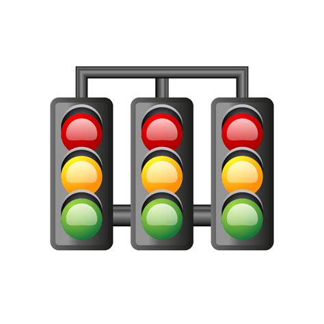 Red light sign icon in color. Traffic road signal 38056662 Vector Art ...