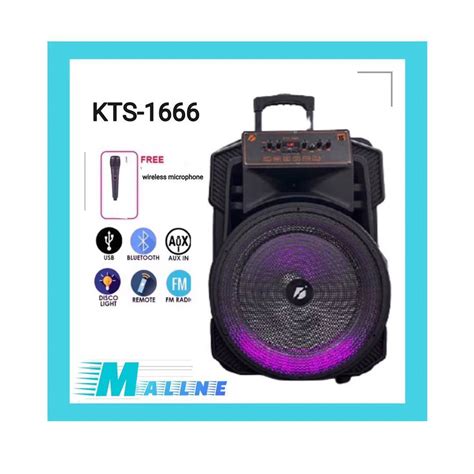 Kts Inch Super Bass Karaoke Portable Wireless Bluetooth Party