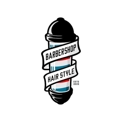 Premium Vector Barbershop Pole Logo On White Background