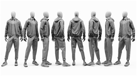 Male Sport Mannequin Collection 3D Model 199 Max Fbx Obj Free3D