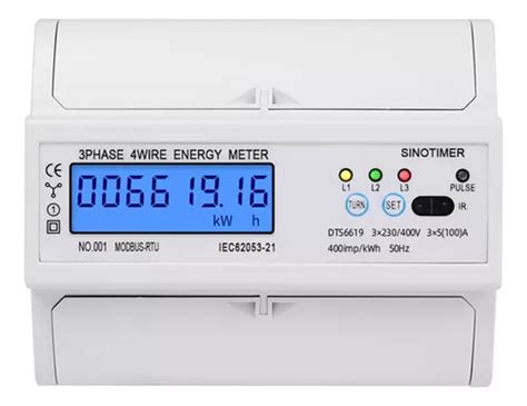 Medidor De Energia El Trica Trif Sica Din Rail Rs Kwh Parcelamento