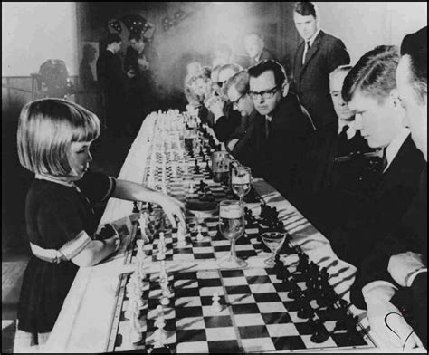 Jutta Hempl German Chess Prodigy Playing A Simul Paul Morphy Art