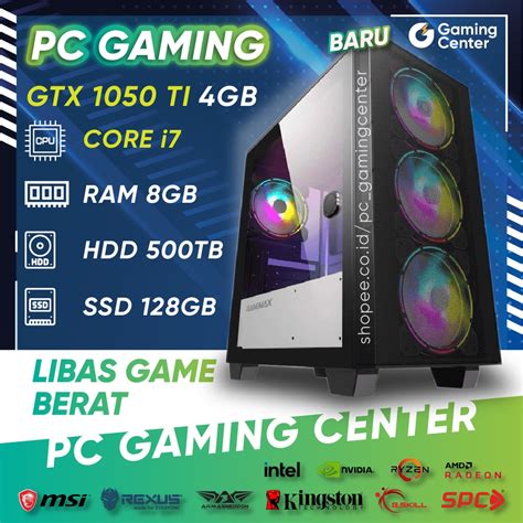 Jual PC Gaming Core I7 Komputer Rakitan VGA GTX 1050 TI 4GB Ram 8GB HDD