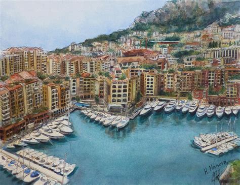 Monaco Painting By Henrieta Maneva