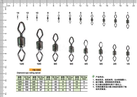 High Strength Diamond Eye Rolling Swivel China Fishing Tackle And