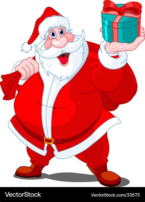 Santa claus with gifts Royalty Free Vector Image