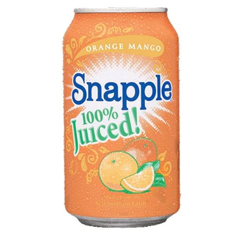 Snapple 100 Juiced Orange Mango 11 5 Oz Cans Pack Of 24