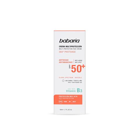 Protector Solar Facial Babaria SPF50 X 50 Ml Sin Color Zuria